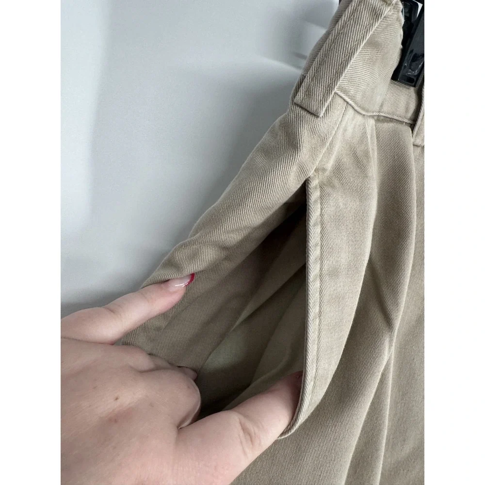 Polo Ralph Lauren Andrew Pants Mens Size 35x32 Khaki Vintage Baggy Pleated Chino